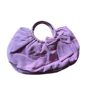 SONDRA ROBERTS Pink Velvet Handbag with Bow